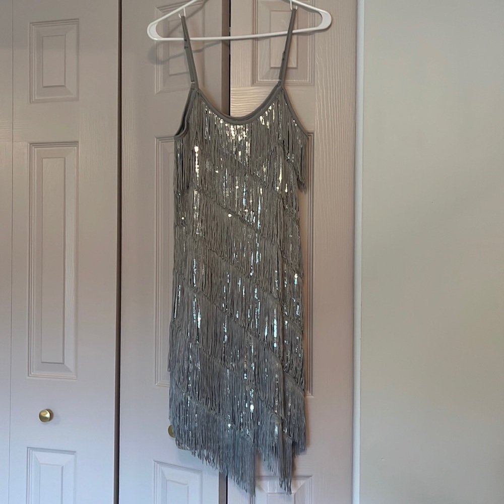 Silver Flapper Halloween Dress